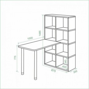 Стол компьютерный Bartolo в Приобье - priobie.ok-mebel.com | фото 2