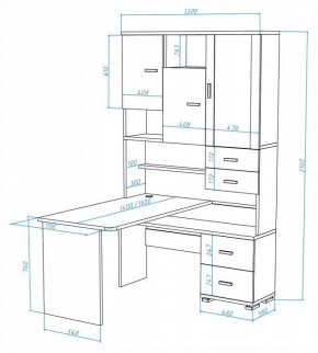Стол компьютерный Домино СР-620-160 в Приобье - priobie.ok-mebel.com | фото 2