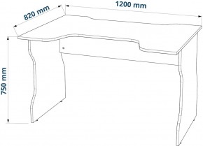 Стол компьютерный ВАРДИГ K1 120x82, антрацит/лайм в Приобье - priobie.ok-mebel.com | фото 3