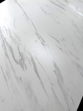 Стол MATERA 160 MARBLES KL-99 Белый мрамор матовый, итальянская керамика/ черный каркас, ®DISAUR в Приобье - priobie.ok-mebel.com | фото 3