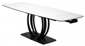 Стол MATERA 160 MARBLES KL-99 Белый мрамор матовый, итальянская керамика/ черный каркас, ®DISAUR в Приобье - priobie.ok-mebel.com | фото 8