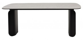 Стол NORD 200 TL-102 Бежевый мрамор, испанская керамика / черный каркас, ®DISAUR в Приобье - priobie.ok-mebel.com | фото 4