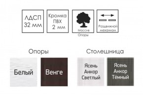 Стол раскладной Ялта-2 (опоры массив резной) в Приобье - priobie.ok-mebel.com | фото 4