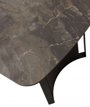 Стол RASMUS 160 KL-80 Серый мрамор, итальянская керамика / черный каркас, ®DISAUR в Приобье - priobie.ok-mebel.com | фото 9