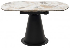 Стол TERAMO 135 GLOSS GRAND JADE SOLID CERAMIC, керамика, поворотн.механизм / Черный каркас, ®DISAUR в Приобье - priobie.ok-mebel.com | фото 16