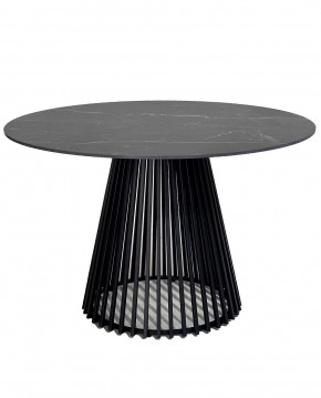 Стол TERNI 120 MATT BLACK MARBLE SOLID CERAMIC Черный мрамор матовый, керамика /Черн.каркас, ®DISAUR в Приобье - priobie.ok-mebel.com | фото 3