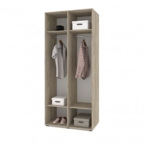 СТОУН С21 Шкаф 2-х створчатый (серый дуб/белый) в Приобье - priobie.ok-mebel.com | фото 3