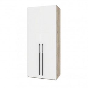 СТОУН С22 Шкаф 2-х створчатый (серый дуб/белый) в Приобье - priobie.ok-mebel.com | фото
