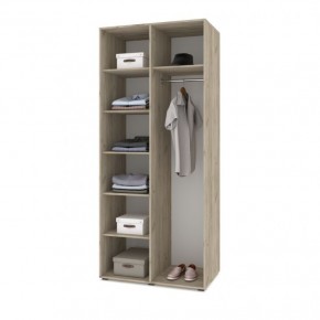 СТОУН С22 Шкаф 2-х створчатый (серый дуб/белый) в Приобье - priobie.ok-mebel.com | фото 3