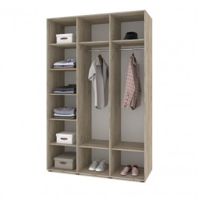 СТОУН С31 Шкаф 3-х створчатый (серый дуб/белый) в Приобье - priobie.ok-mebel.com | фото 3