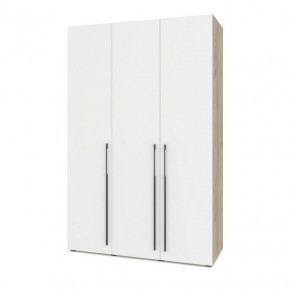 СТОУН С32 Шкаф 3-х створчатый (серый дуб/белый) в Приобье - priobie.ok-mebel.com | фото