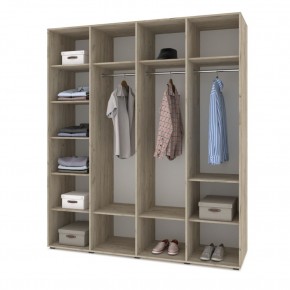 СТОУН С41 Шкаф 4-х створчатый (дуб золотой/графит) в Приобье - priobie.ok-mebel.com | фото 3