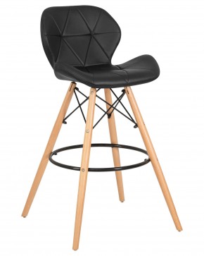 Стул барный DOBRIN BUTTERFLY BAR, ножки светлый бук, цвет чёрный в Приобье - priobie.ok-mebel.com | фото