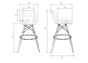 Стул барный DOBRIN BUTTERFLY BAR, ножки светлый бук, цвет кремовый в Приобье - priobie.ok-mebel.com | фото 5