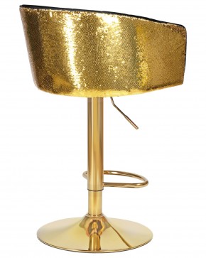Стул барный DOBRIN DARCY GOLD SHINY, черный велюр с золотыми пайетками в Приобье - priobie.ok-mebel.com | фото 4