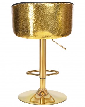 Стул барный DOBRIN DARCY GOLD SHINY, черный велюр с золотыми пайетками в Приобье - priobie.ok-mebel.com | фото 5