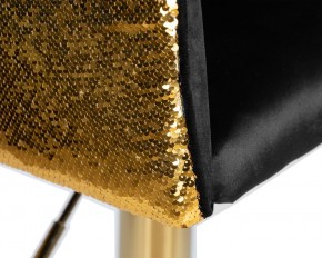 Стул барный DOBRIN DARCY GOLD SHINY, черный велюр с золотыми пайетками в Приобье - priobie.ok-mebel.com | фото 7