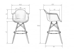 Стул барный DOBRIN DAW BAR, ножки светлый бук, цвет черный в Приобье - priobie.ok-mebel.com | фото 11
