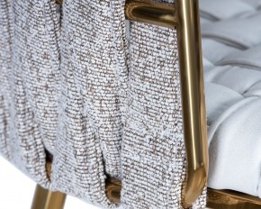Стул барный DOBRIN EMMA GOLD, белый PU (T-01), белая ткань (F-49) в Приобье - priobie.ok-mebel.com | фото 7