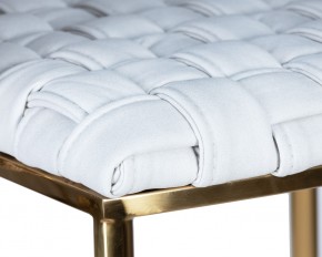 Стул барный DOBRIN EMMA GOLD, белый PU (T-01), белая ткань (F-49) в Приобье - priobie.ok-mebel.com | фото 8
