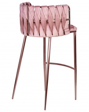 Стул барный DOBRIN EMMA ROSE GOLD, розовый велюр (VF-10) в Приобье - priobie.ok-mebel.com | фото 4
