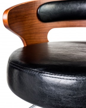 Стул барный DOBRIN FRED BLACK, коричневое дерево, чёрный в Приобье - priobie.ok-mebel.com | фото 6