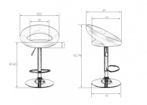 Стул барный DOBRIN MIRA LM-5001 (белый) в Приобье - priobie.ok-mebel.com | фото 3