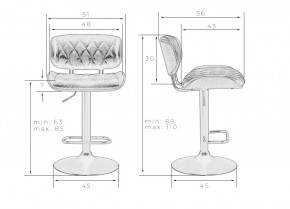 Стул барный DOBRIN MORGAN, цвет зеленый глянец PU 1890-14 в Приобье - priobie.ok-mebel.com | фото 4