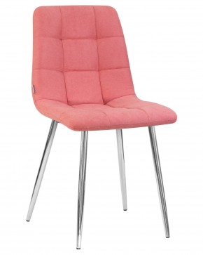 Стул обеденный DOBRIN ALEX, хром ножки, розовая ткань (UF860-05B) в Приобье - priobie.ok-mebel.com | фото