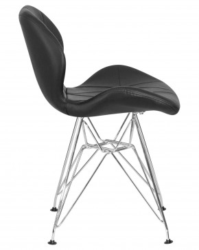 Стул обеденный DOBRIN BUTTERFLY CHROME, ножки хром, цвет чёрный в Приобье - priobie.ok-mebel.com | фото 3
