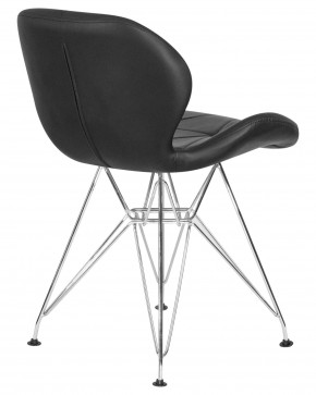 Стул обеденный DOBRIN BUTTERFLY CHROME, ножки хром, цвет чёрный в Приобье - priobie.ok-mebel.com | фото 4