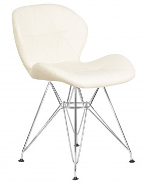 Стул обеденный DOBRIN BUTTERFLY CHROME, ножки хром, цвет кремовый в Приобье - priobie.ok-mebel.com | фото 2