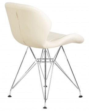 Стул обеденный DOBRIN BUTTERFLY CHROME, ножки хром, цвет кремовый в Приобье - priobie.ok-mebel.com | фото 4
