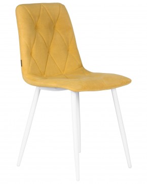 Стул обеденный DOBRIN CHILLY ROMBO, Горчичный Simple 15, основание белый в Приобье - priobie.ok-mebel.com | фото 2