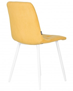 Стул обеденный DOBRIN CHILLY ROMBO, Горчичный Simple 15, основание белый в Приобье - priobie.ok-mebel.com | фото 4