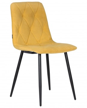 Стул обеденный DOBRIN CHILLY ROMBO, Горчичный Simple 15, основание черное в Приобье - priobie.ok-mebel.com | фото