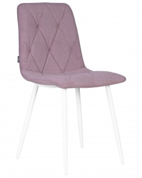 Стул обеденный DOBRIN CHILLY ROMBO, Лавандовый Simple 48, основание белый в Приобье - priobie.ok-mebel.com | фото