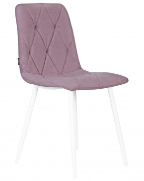 Стул обеденный DOBRIN CHILLY ROMBO, Лавандовый Simple 48, основание белый в Приобье - priobie.ok-mebel.com | фото 2