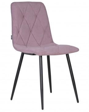 Стул обеденный DOBRIN CHILLY ROMBO, Лавандовый Simple 48, основание черное в Приобье - priobie.ok-mebel.com | фото