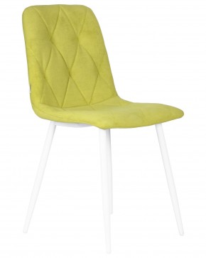 Стул обеденный DOBRIN CHILLY ROMBO, Лайм Simple 14, основание белый в Приобье - priobie.ok-mebel.com | фото 2