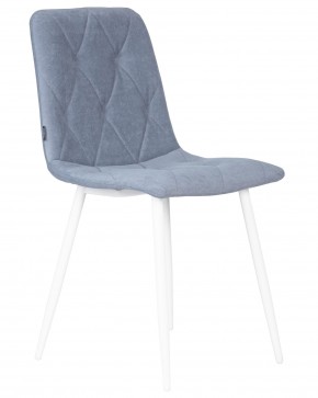 Стул обеденный DOBRIN CHILLY ROMBO, Серо-голубой Simple 26, основание белый в Приобье - priobie.ok-mebel.com | фото 2