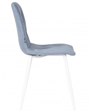 Стул обеденный DOBRIN CHILLY ROMBO, Серо-голубой Simple 26, основание белый в Приобье - priobie.ok-mebel.com | фото 3