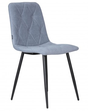 Стул обеденный DOBRIN CHILLY ROMBO, Серо-голубой Simple 26, основание черное в Приобье - priobie.ok-mebel.com | фото 2