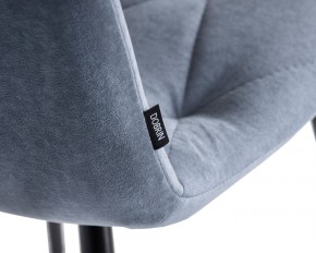 Стул обеденный DOBRIN CHILLY ROMBO, Серо-голубой Simple 26, основание черное в Приобье - priobie.ok-mebel.com | фото 7