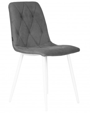 Стул обеденный DOBRIN CHILLY ROMBO, Серый Simple 33, основание белый в Приобье - priobie.ok-mebel.com | фото 2