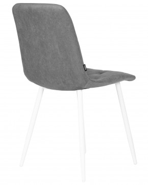 Стул обеденный DOBRIN CHILLY ROMBO, Серый Simple 33, основание белый в Приобье - priobie.ok-mebel.com | фото 4