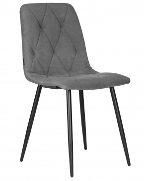 Стул обеденный DOBRIN CHILLY ROMBO, Серый Simple 33, основание черное в Приобье - priobie.ok-mebel.com | фото