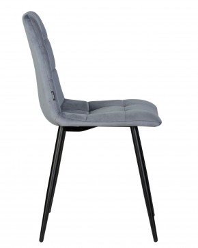 Стул обеденный DOBRIN CHILLY, Серо-голубой Holland 14, основание черное в Приобье - priobie.ok-mebel.com | фото 3