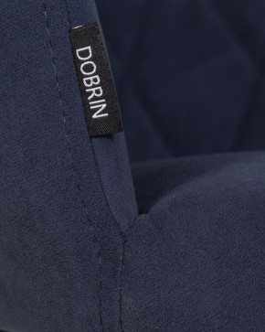 Стул обеденный DOBRIN ROBY, ЭМАЛЬ ЧЕРНЫЙ МУАР велюр Catania Dark Blue в Приобье - priobie.ok-mebel.com | фото 9
