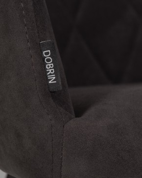 Стул обеденный DOBRIN ROBY, ЭМАЛЬ ЧЕРНЫЙ МУАР велюр Catania Espresso в Приобье - priobie.ok-mebel.com | фото 9